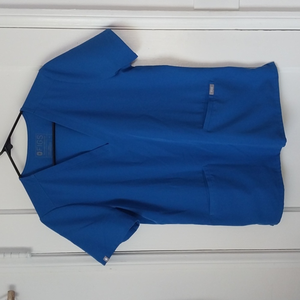 Figs Scrubs Top Medium Blue